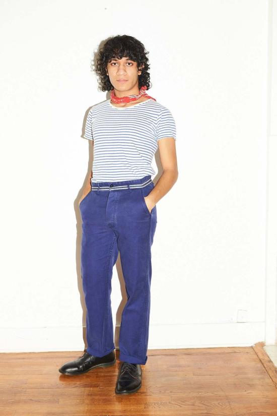  Limited Edition 스트레이트 팬츠 한정판 부가티 작업 바지 블루 카펜터 팬츠