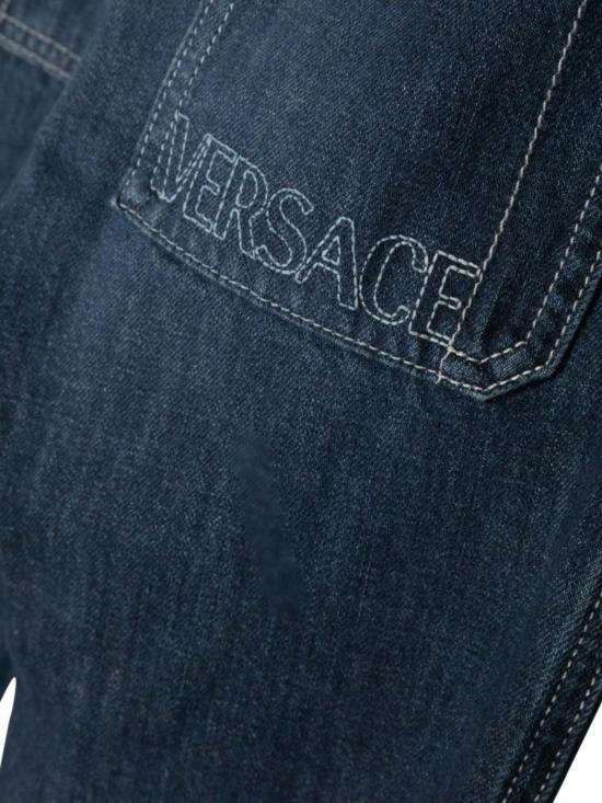  [키즈] 베르사체 트레이닝/조거 팬츠 아동용 자수 로고 청바지 - VERSACE