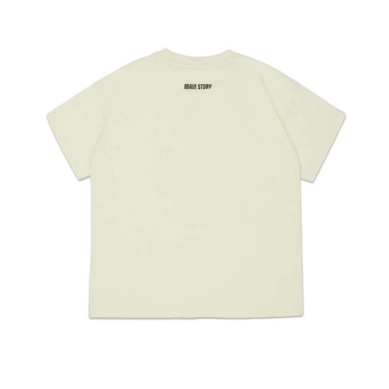  [키즈] Main Story 트레이닝 상의 키즈 메인 스토리 오버사이즈 티셔츠 화이트 - MAIN STORY