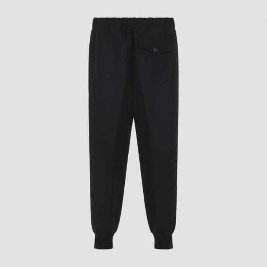  랑방 트레이닝/조거 팬츠 버진 울 트랙  블랙 - LANVIN
