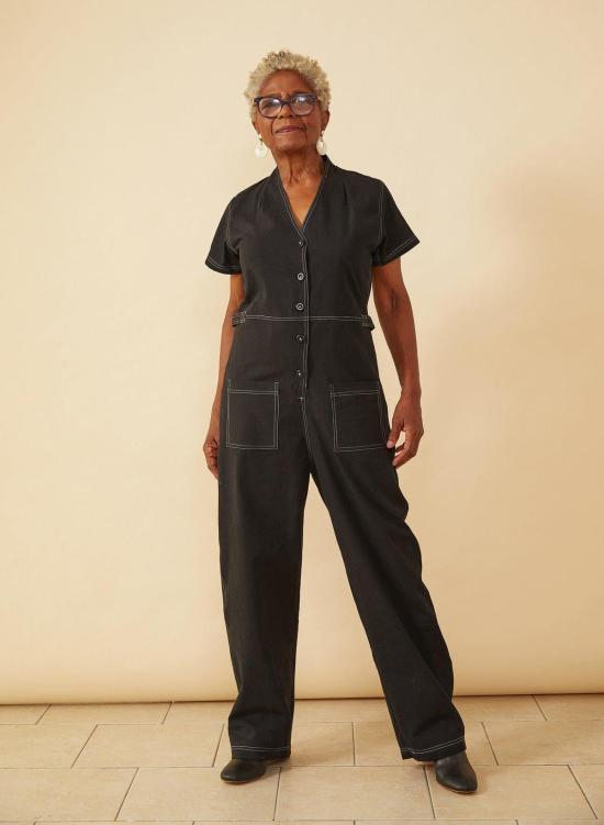  시크 콜렉티브 점프수트 Seek Collective 아멜리아 롬퍼 워시드 블랙