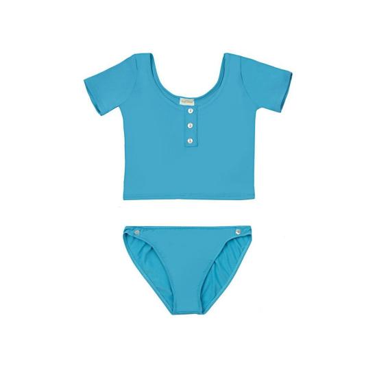  [키즈] Pacific Rainbow 비키니 키즈 퍼시픽 레인보우 솔란지 투피스 수영복 (씨 블루) - OTHER BRANDS