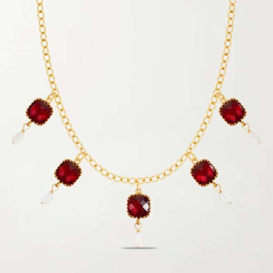  몬세라트 뉴욕 목걸이/팬던트 알리칸테 초커 루비 레드