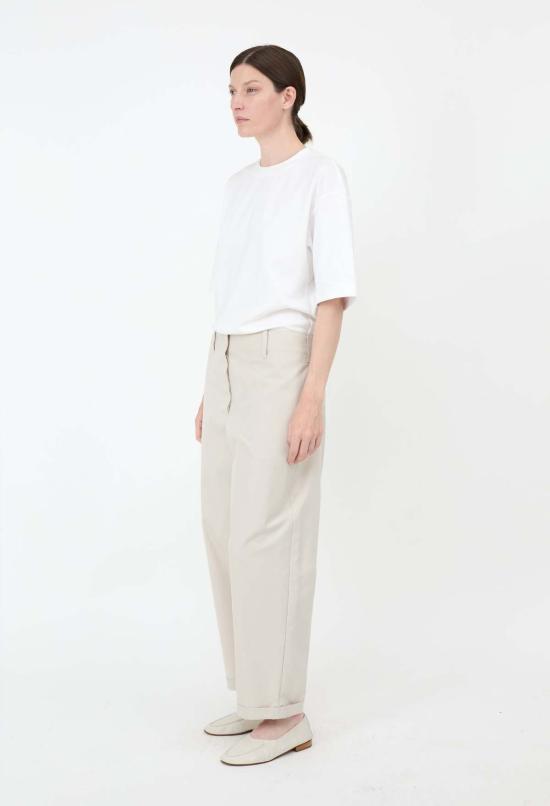  JULIA JENTZSCH 스트레이트 팬츠 줄리아 젠츠쉬 톰 코튼 트윌 토프 팬츠 라이트 토프 - OTHER BRANDS