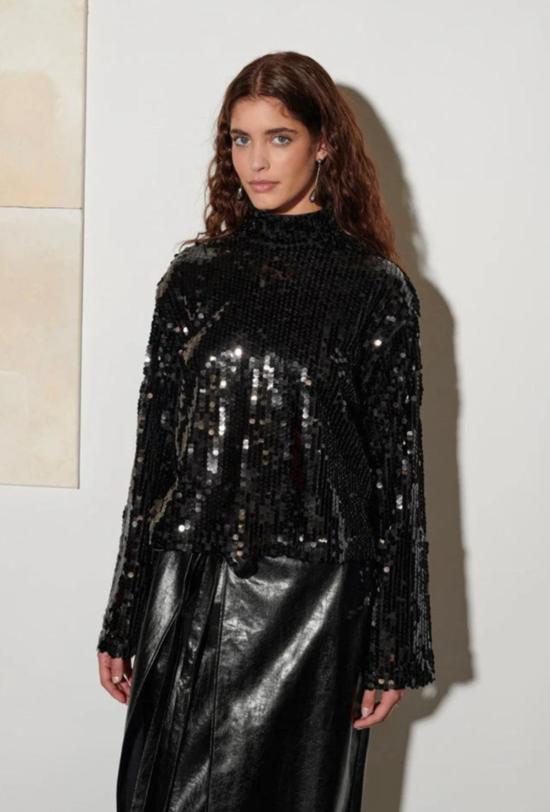  Ghospell 블라우스 고스펠 아니타 시퀸  오닉스