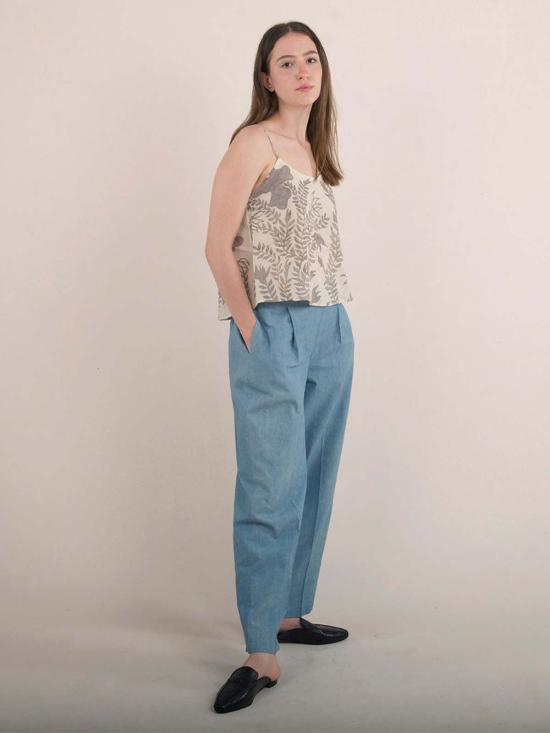  이키비 블라우스 에보니 탑 오프 화이트 - IKKIVI