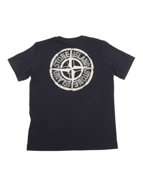  [키즈] 스톤 아일랜드 탑 키즈  티셔츠 블루 - STONE ISLAND