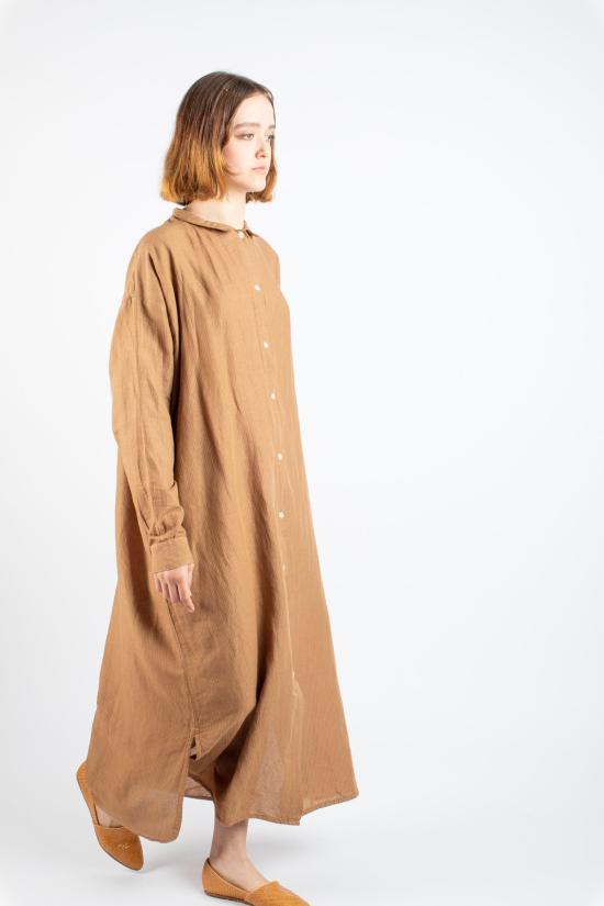  리비지티드 매터스 롱 원피스 아이다 셔츠드레스 클레이 프린트 - REVISITED MATTERS