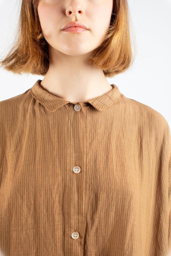  리비지티드 매터스 롱 원피스 아이다 셔츠드레스 클레이 프린트 - REVISITED MATTERS