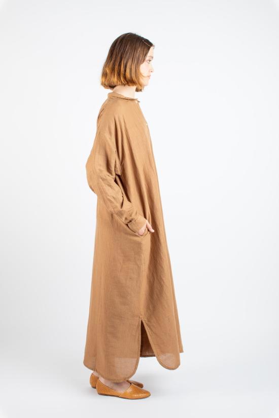  리비지티드 매터스 롱 원피스 아이다 셔츠드레스 클레이 프린트 - REVISITED MATTERS