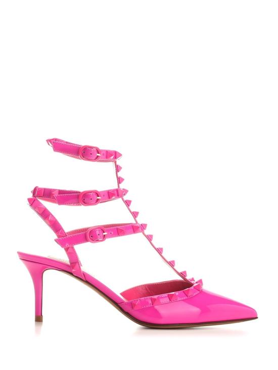  발렌티노 가라바니 힐/펌프스 페이턴트 락스터드 펌프스 핑크