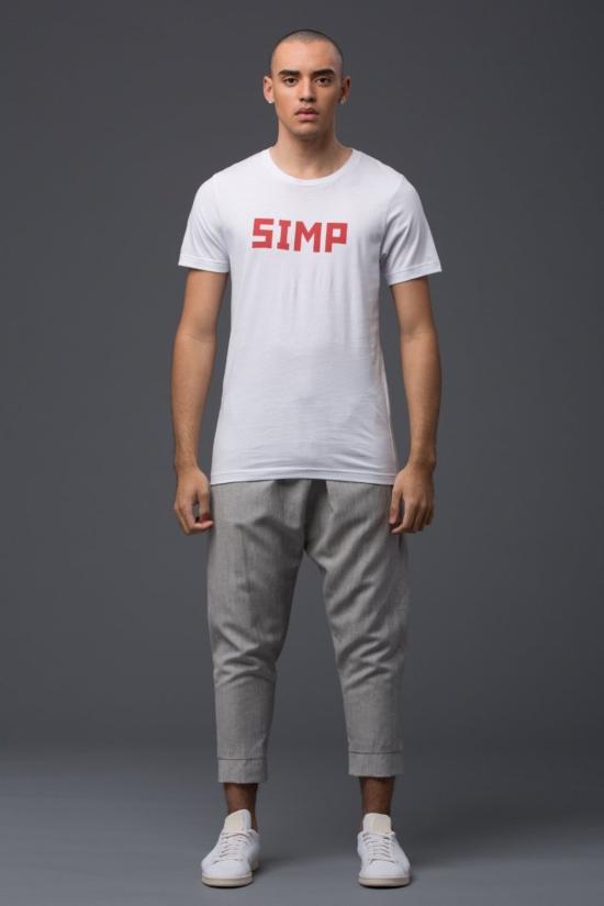  팔미에 뒤 말 반팔 티셔츠 Palmiers Du Mal Simp 그래픽 티셔츠 화이트 - PALMIERS DU MAL