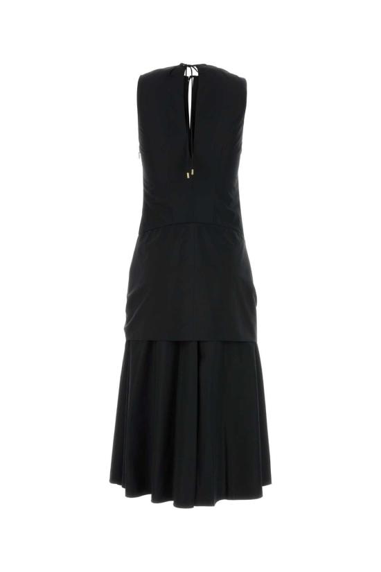  로에베 롱 원피스 포플린 드레스 블랙 - LOEWE