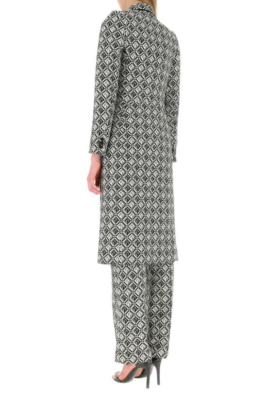  마린세르 트렌치 코트 마린 세르 자수 울 혼방 코트 블랙 - MARINE SERRE