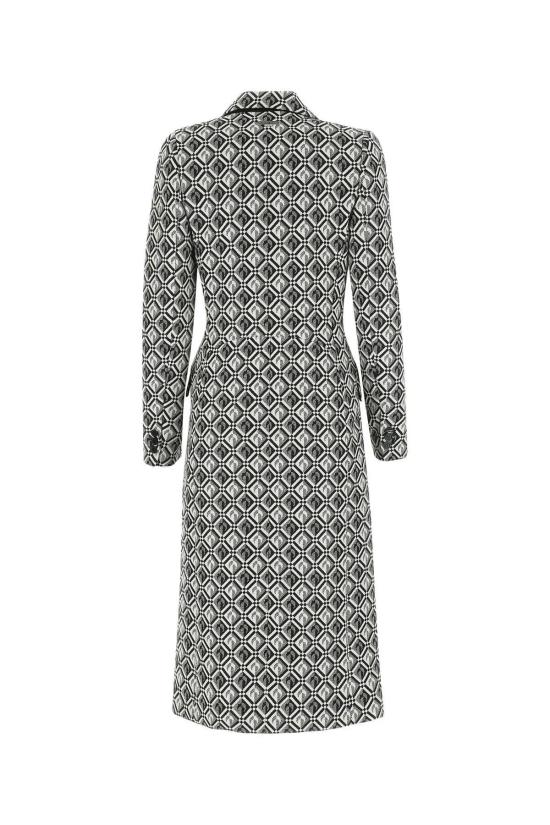  마린세르 트렌치 코트 마린 세르 자수 울 혼방 코트 블랙 - MARINE SERRE