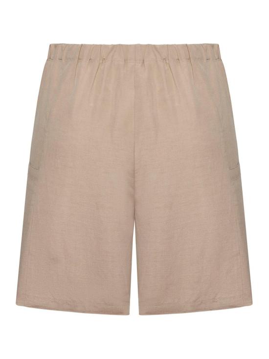  막스마라 숏팬츠 막스 마라 퀘벡 드로스트링 쇼츠 베이지 - MAX MARA