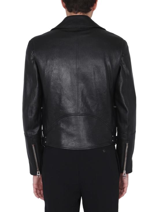  알렉산더 맥퀸 바이커 자켓 가죽 바이커 재킷 블랙 - ALEXANDER MCQUEEN