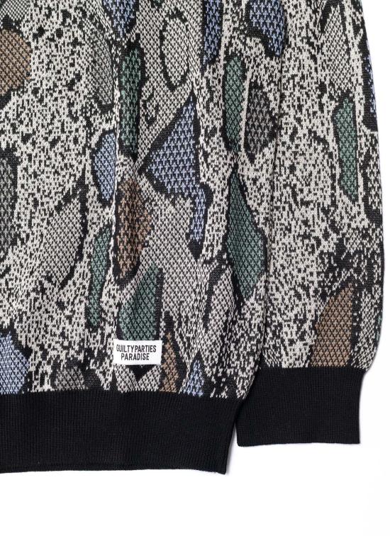  Wacko Maria 스웨터 와코 마리아/길티 파티스 파이톤 니트 폴로 셔츠 그레이 - OTHER BRANDS