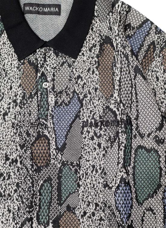  Wacko Maria 스웨터 와코 마리아/길티 파티스 파이톤 니트 폴로 셔츠 그레이 - OTHER BRANDS