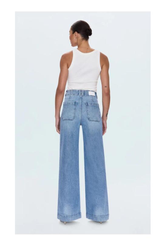  피스톨라 데님 팬츠 라나 델 버튼 인 테라스 진 블루 - PISTOLA