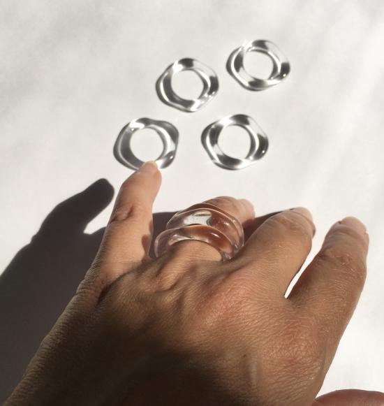  제인 다렌스부르그 반지 제인 다렌스버그 오가닉 밴드 클리어 - JANE DARENSBOURG