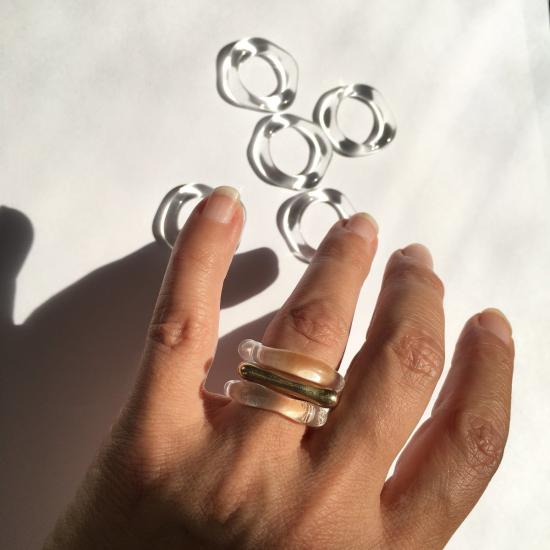  제인 다렌스부르그 반지 제인 다렌스버그 오가닉 밴드 클리어 - JANE DARENSBOURG