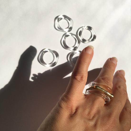  제인 다렌스부르그 반지 제인 다렌스버그 오가닉 밴드 클리어 - JANE DARENSBOURG