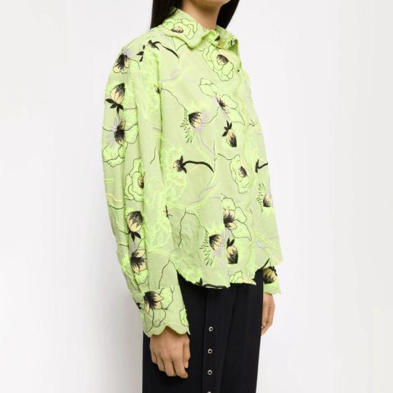  Roseanna 셔츠 Reese 히드라 셔츠 라임 플로럴 - ROSEANNA