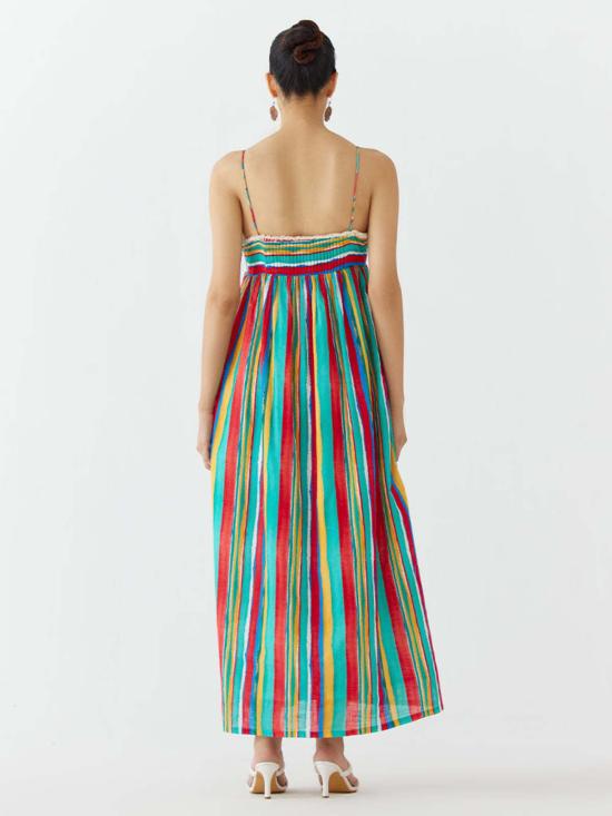  IKKIVI 롱 원피스 이키비 버치 스트랩 드레스 멀티 컬러 - IKKIVI