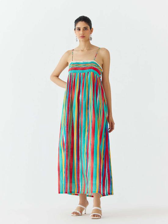  IKKIVI 롱 원피스 이키비 버치 스트랩 드레스 멀티 컬러 - IKKIVI