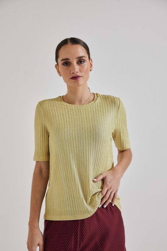  Lindsay Nicholas New York 반팔 티셔츠 린지 니콜라스 뉴욕 로라 반팔 크루넥 해바라기 쉬머 - OTHER BRANDS