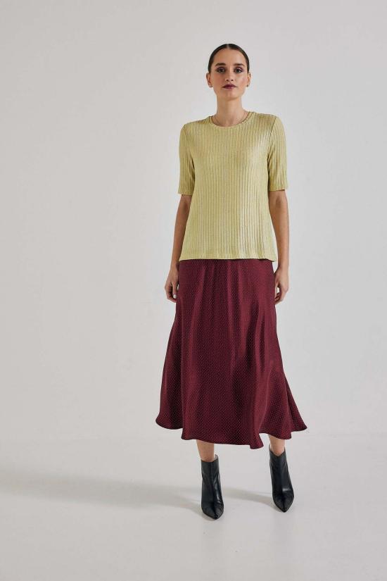  Lindsay Nicholas New York 반팔 티셔츠 린지 니콜라스 뉴욕 로라 반팔 크루넥 해바라기 쉬머 - OTHER BRANDS