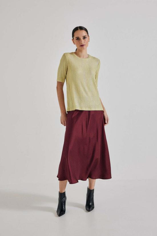  Lindsay Nicholas New York 반팔 티셔츠 린지 니콜라스 뉴욕 로라 반팔 크루넥 해바라기 쉬머 - OTHER BRANDS