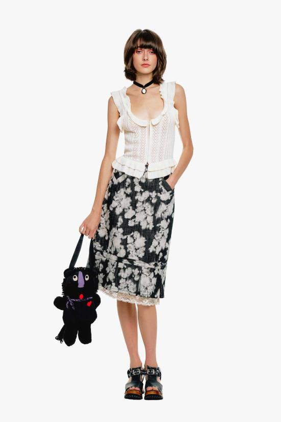  안나 수이 캐미솔 빅토리아풍 포인트엘 니트웨어 - ANNA SUI