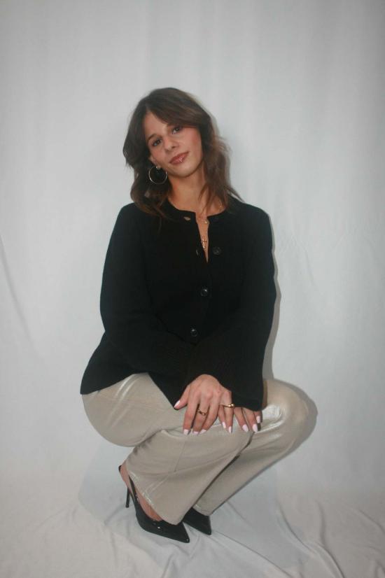  피스톨라 데님 팬츠 테이트 하이라이즈 보우드 와이드 레그 팬츠 - PISTOLA