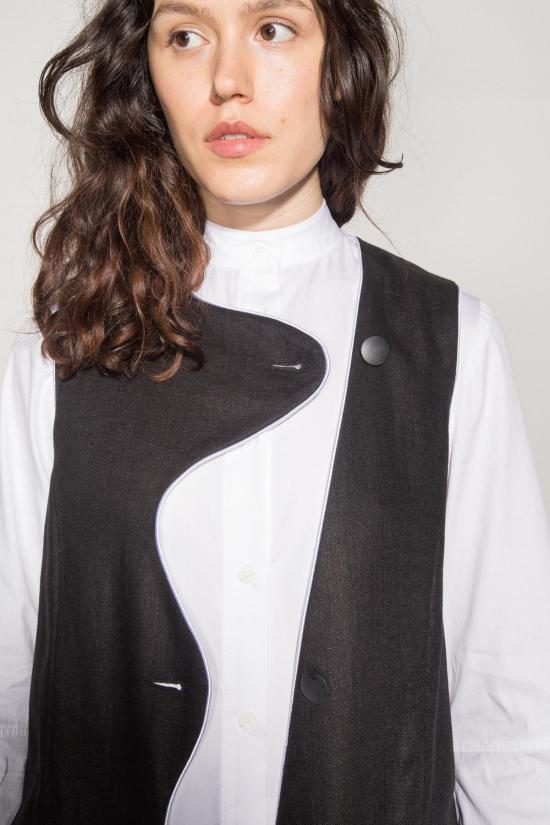  Kahle 베스트 칼레 커빌리니어 드레스 재킷 블랙 - KAHLER OMAGGIO