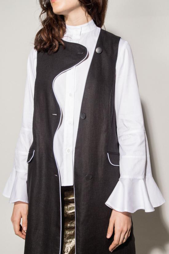  Kahle 베스트 칼레 커빌리니어 드레스 재킷 블랙 - KAHLER OMAGGIO