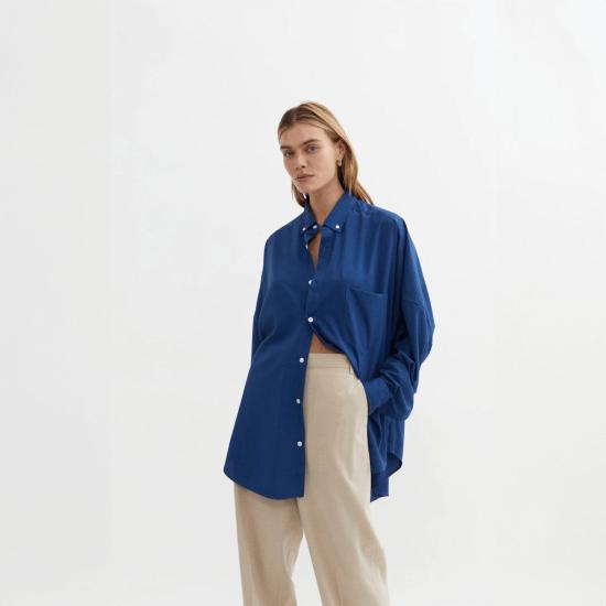  블랑카 데님 셔츠 캐롤라인 셔츠 네이비