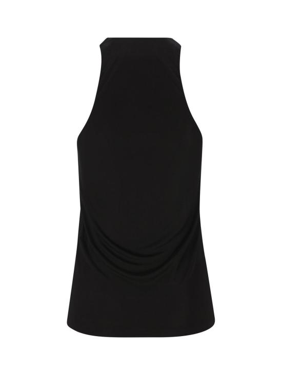  생로랑 민소매 티셔츠 U넥 탱크탑 블랙 - SAINT LAURENT