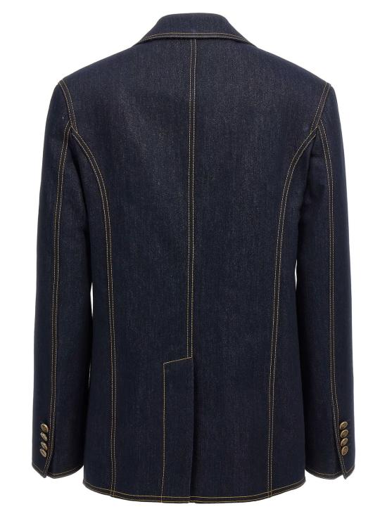  에트로 수트 자켓 싱글 브레스트 데님 블레이저 블루 - ETRO