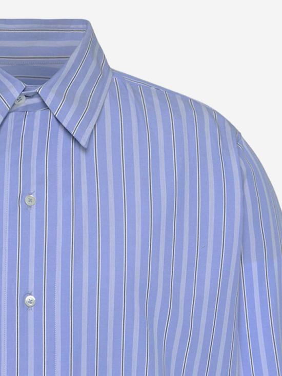  마르지엘라 긴팔 셔츠 메종  스트라이프 코튼 셔츠 블루스트라이프 - MAISON MARGIELA