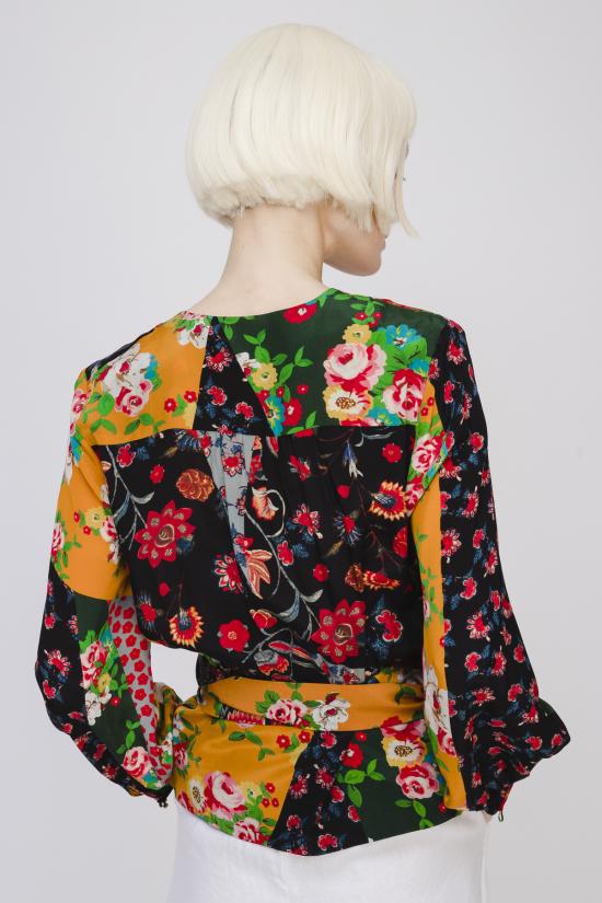  OPUSION 블라우스 오퓨전 플로럴 프린트 실크 - OTHER BRANDS