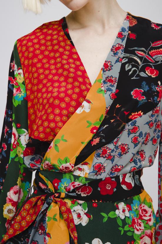  OPUSION 블라우스 오퓨전 플로럴 프린트 실크 - OTHER BRANDS