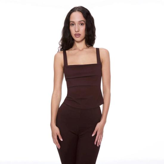  MIAOU 블라우스 미아우 루나 탑 초콜릿