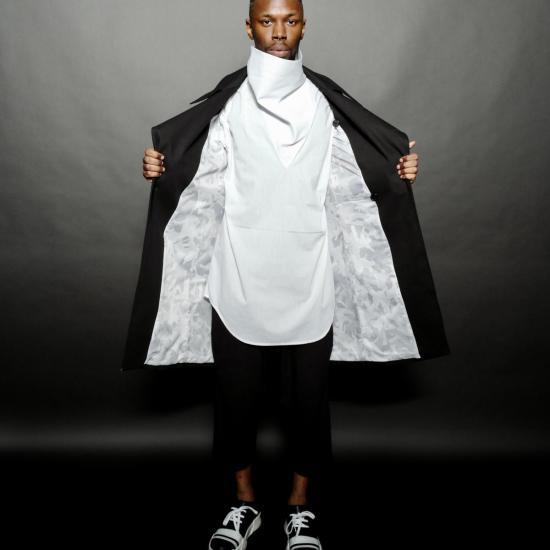  DFYNT 트렌치 코트 디파이언트 피코트 블랙 - OTHER BRANDS