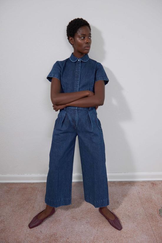  마리아 스탠리 블라우스 세바스찬 탑 인디고 데님 - MARIA STANLEY