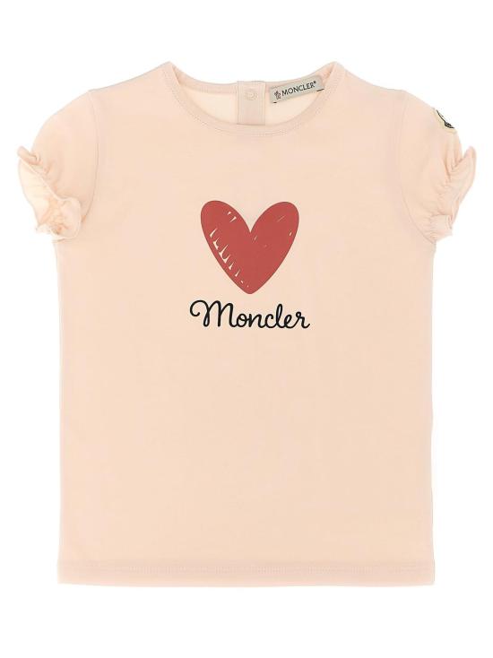  [키즈] 몽클레어 트레이닝 상의 키즈 프린트 티셔츠 핑크