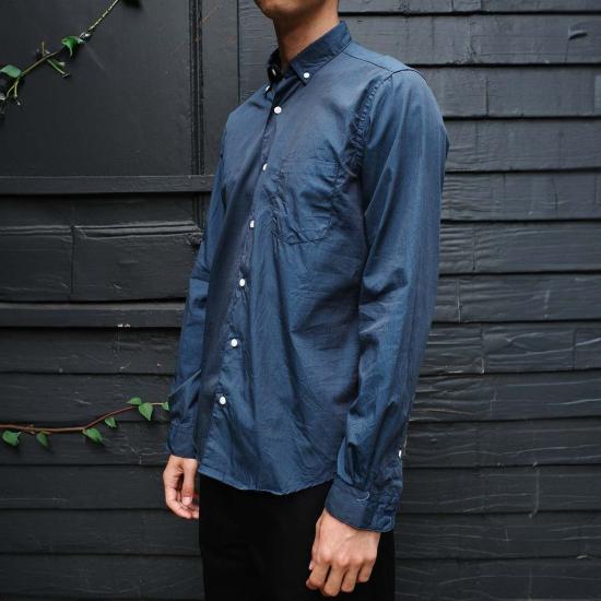  Steven Alan 데님 셔츠 스티븐 앨런 싱글 니들  다크 틸 - STEVEN ALAN