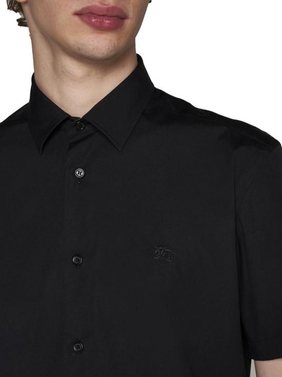  버버리 반팔 셔츠 셔필드  블랙 - BURBERRY