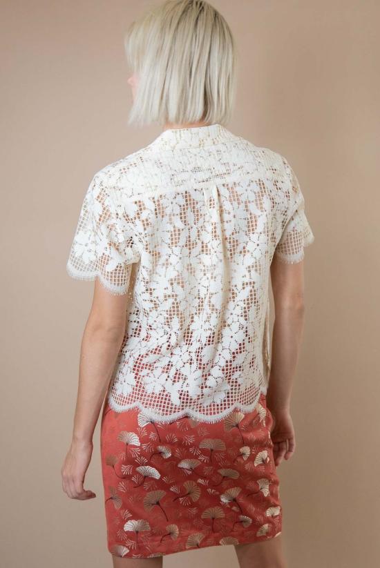  제스 미니 블라우스 라구나 라운지 셔츠 스캘럽 레이스 - JESS MEANY